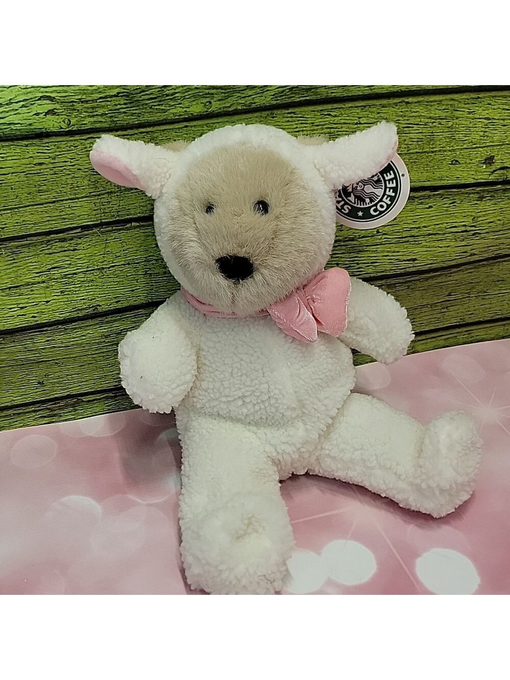 Vintage Starbucks Bearista Bear 10th Edition Lamb Sheep Plush Stuffed Animal Toy